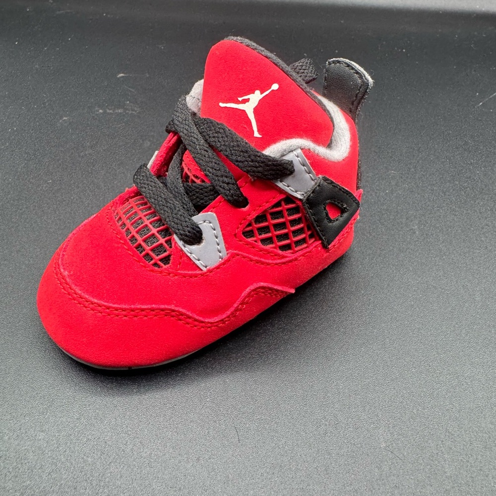 Jordan Kids Red and Black Sneakers - Picture 7 of 11